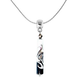 Lampglas Elegantný náhrdelník Black & White s unikátnou perlou Lampglas NPR11 vyobraziť