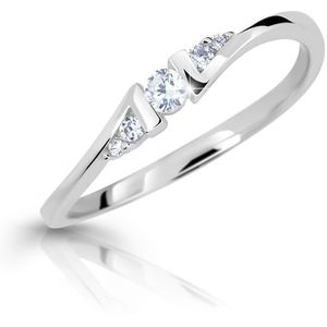 Cutie Diamonds Pôvabný prsteň z bieleho zlata s briliantmi DZ6720-3054-00-X-2 48 mm vyobraziť