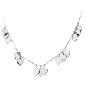 JVD Strieborný náhrdelník so srdiečkami SVLN0181XH20045 vyobraziť