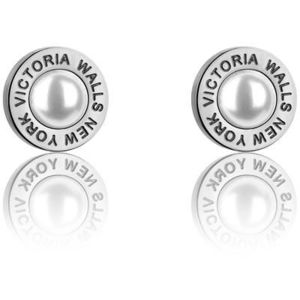 Victoria Walls Pôvabné oceľové náušnice kôstky s perlami VE1093S vyobraziť