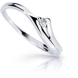 Cutie Diamonds Pôvabný prsteň z bieleho zlata s briliantom DZ6818-1718-00-X-2 48 mm vyobraziť