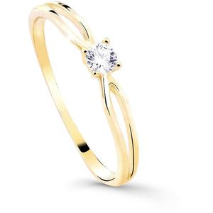Cutie Diamonds Trblietavý zásnubný prsteň zo žltého zlata s briliantom DZ8027-00-X-1 48 mm vyobraziť