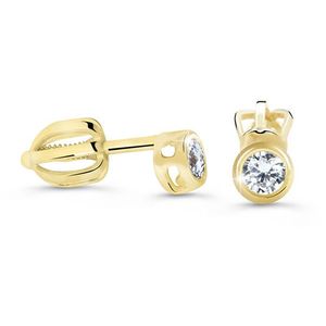 Cutie Diamonds Minimalistické kôstkové náušnice zo žltého zlata s briliantmi DZ62231-30-00-X-1 vyobraziť