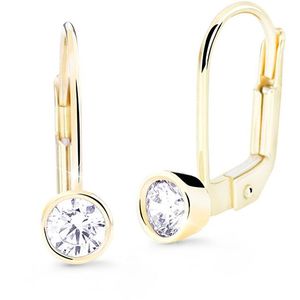 Cutie Diamonds Pôvabné visiace náušnice zo žltého zlata s briliantmi DZ8017-55-00-X-1 vyobraziť