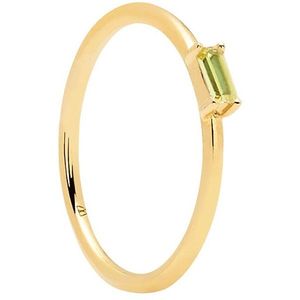 PDPAOLA Minimalistický pozlátený prsteň zo striebra sa zeleným zirkónom APPLE AMANI Gold AN01-147 50 mm vyobraziť