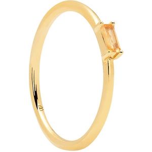 PDPAOLA Minimalistický pozlátený prsteň zo striebra sa zirkónom PEACH AMANI Gold AN01-149 50 mm vyobraziť