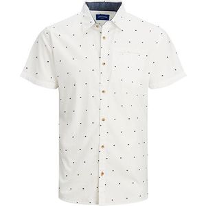 Jack&Jones Pánska košeľa JORSOLAR Slim Fit 12187984 Cloud Dancer S vyobraziť