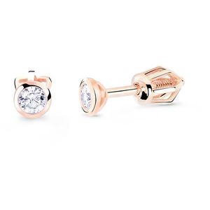 Cutie Diamonds Minimalistické kôstkové náušnice z ružového zlata s briliantmi DZ8007-30-00-X-4 vyobraziť