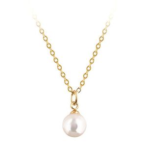 Troli Elegantný pozlátený náhrdelník s perličkou VJMS002NR vyobraziť