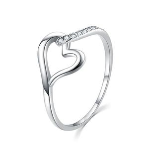 MOISS Očarujúce strieborný prsteň so zirkónmi Srdce R00019 49 mm vyobraziť