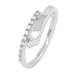 Brilio Silver Nežný strieborný prsteň s kryštálmi 426 001 00573 04 51 mm vyobraziť