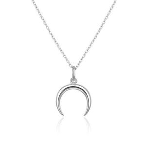 Beneto Nežný strieborný náhrdelník s polmesiacom AGS650 / 47 (retiazka, prívesok) vyobraziť
