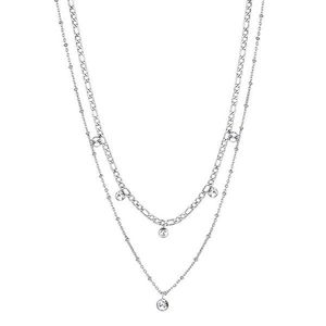 Brosway Oceľový dvojitý náhrdelník s kryštálmi Symphonia BYM81 vyobraziť