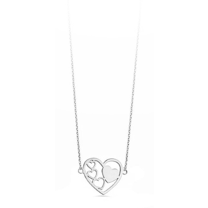 JVD Romantický strieborný náhrdelník Srdce SVLN0195SH20042 vyobraziť