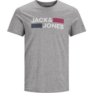 Jack&Jones Pánske tričko JJECORP 12151955 Light Grey Melange S vyobraziť