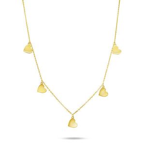 Brilio Nežný náhrdelník zo žltého zlata so srdiečkami NCL062AUY vyobraziť