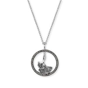 Engelsrufer Krásny strieborný náhrdelník s markazity ERN-GINKGO-MA (retiazka, prívesok) vyobraziť