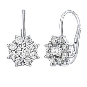 Silvego Kytičkové strieborné náušnice so zirkónmi Swarovski SILVEGO31572W vyobraziť