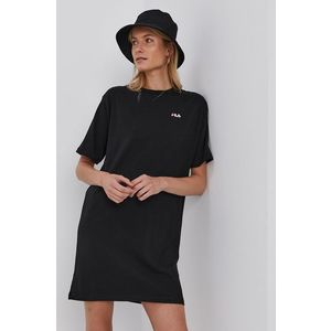 Šaty Fila čierna farba, mini, oversize vyobraziť