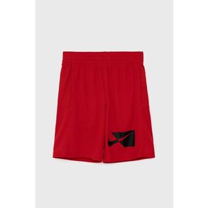 Detské krátke nohavice Nike Kids červená farba, nastaviteľný pás vyobraziť