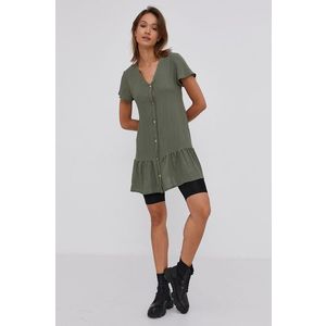 Šaty Answear Lab zelená farba, mini, áčkový strih vyobraziť