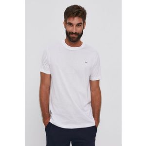 Bavlnené tričko Paul&Shark biela farba, jednofarebné vyobraziť