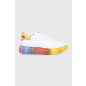 Topánky Love Moschino biela farba, na platforme vyobraziť