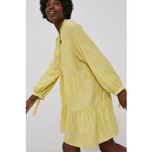 Šaty Answear Lab žltá farba, mini, oversize vyobraziť