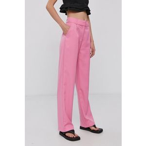 Nohavice Y.A.S dámske, ružová farba, široké, vysoký pás vyobraziť