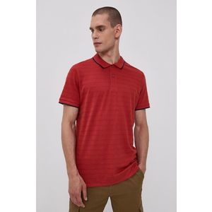 Polo tričko Tom Tailor pánske, červená farba, jednofarebné vyobraziť