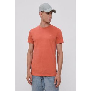 Tričko Tom Tailor pánske, oranžová farba, jednofarebné vyobraziť