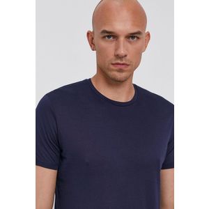 Tričko Sisley pánske, tmavomodrá farba, jednofarebné vyobraziť