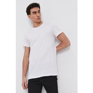 Bavlnené tričko Resteröds (2-pack) biela farba, jednofarebné vyobraziť