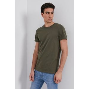 Bavlnené tričko Resteröds (2-pack) zelená farba, jednofarebné vyobraziť