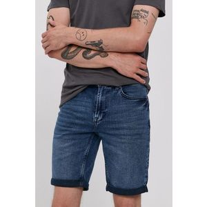 Rifľové krátke nohavice Only & Sons pánske, tmavomodrá farba vyobraziť
