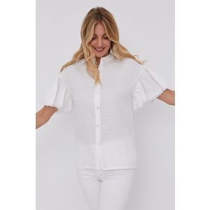 Košeľa Answear Lab dámska, biela farba, regular, so stojačikom vyobraziť