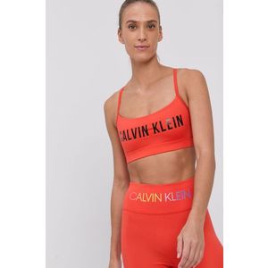 Športová podprsenka Calvin Klein Performance oranžová farba vyobraziť