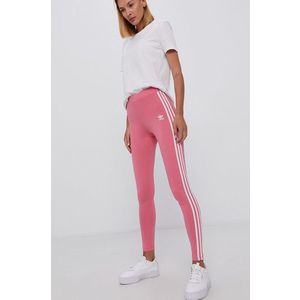 Legíny adidas Originals dámske, ružová farba, jednofarebné vyobraziť