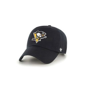 Šiltovka 47brand NHL Pittsburgh Penguins čierna farba, s nášivkou vyobraziť