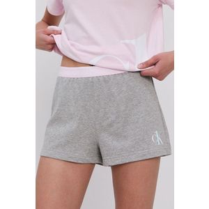Pyžamové šortky Calvin Klein Underwear dámske, šedá farba vyobraziť