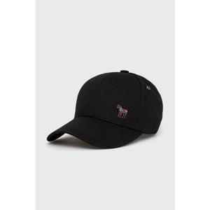 Bavlnená čiapka Paul Smith čierna farba, jednofarebná vyobraziť