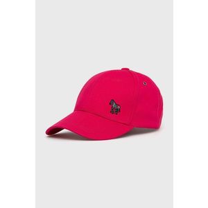 Bavlnená čiapka Paul Smith ružová farba, jednofarebná vyobraziť