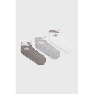 Ponožky adidas Originals (3-pack) H32341.D dámske, šedá farba vyobraziť