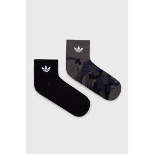 Ponožky adidas Originals (2-pack) H32345 pánske, šedá farba vyobraziť