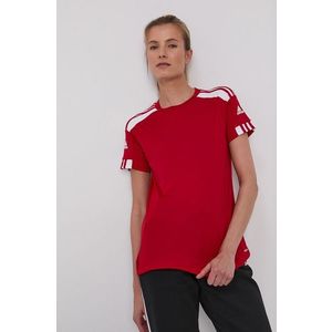 Tričko adidas Performance dámske, červená farba vyobraziť