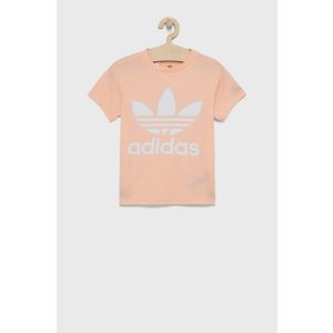 Detské bavlnené tričko adidas Originals H25249 ružová farba vyobraziť