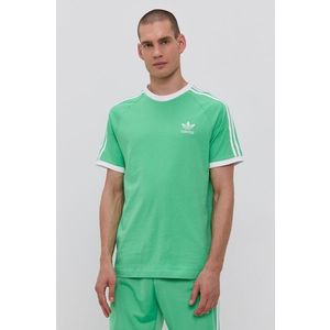 Bavlnené tričko adidas Originals H37758 zelená farba, jednofarebné vyobraziť