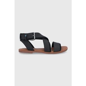 Kožené sandále Toms Sidney dámske, čierna farba vyobraziť