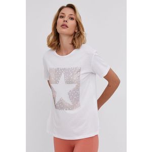 Bavlnené tričko Answear Lab biela farba vyobraziť