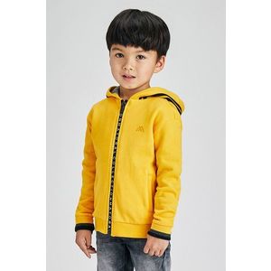 Detská bavlnená mikina Mayoral žltá farba, jednofarebná vyobraziť